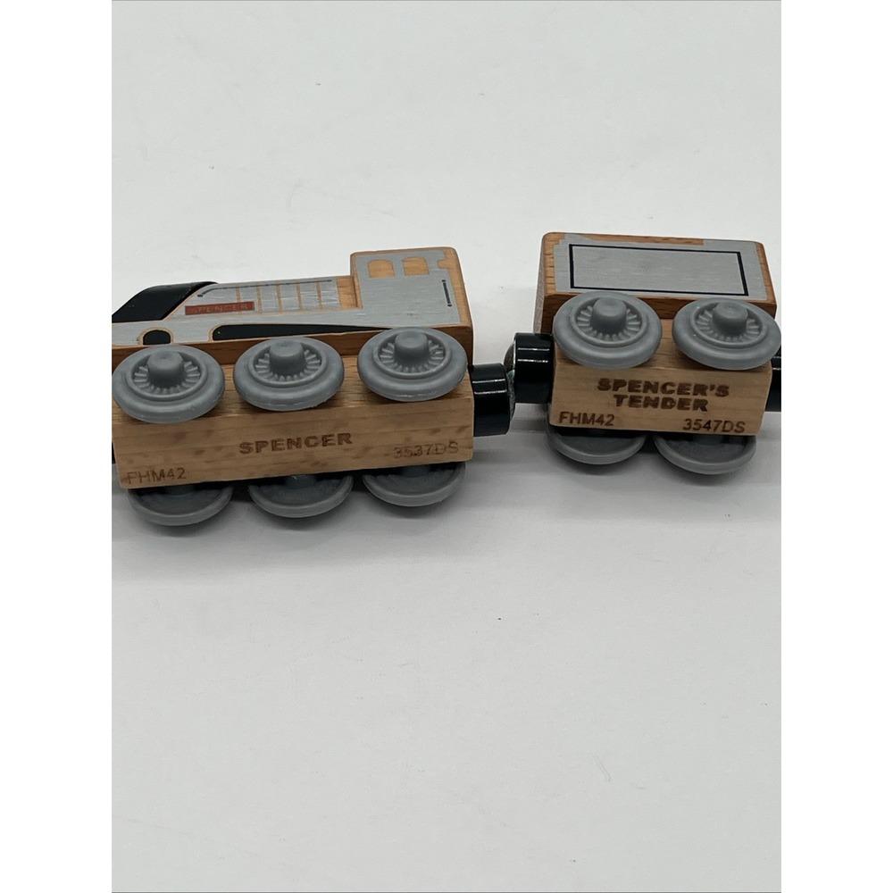 Thomas & Friends Wood Spencer Engine & Tender Set FHM42 Wooden Railway Train - Picture 13 of 16